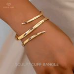 Sculpt Cuff Bangle - Image 3